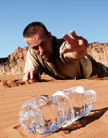 danger of dehydration in the desert